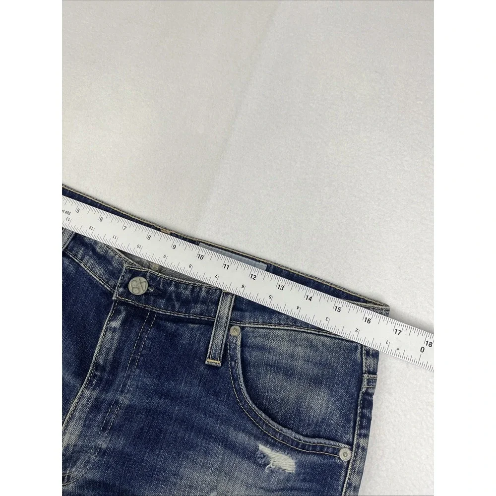 AG Adriano Goldschmied Isabelle High Rise Straight Crop Jeans 32 LED1753-17Y-FTS